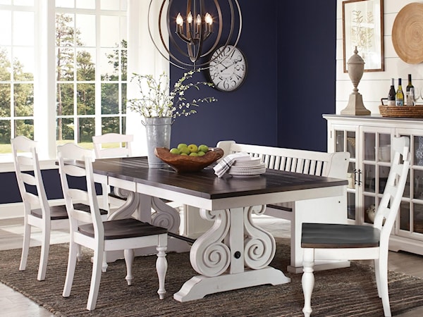 6 Pc Dining Set w/ Bench