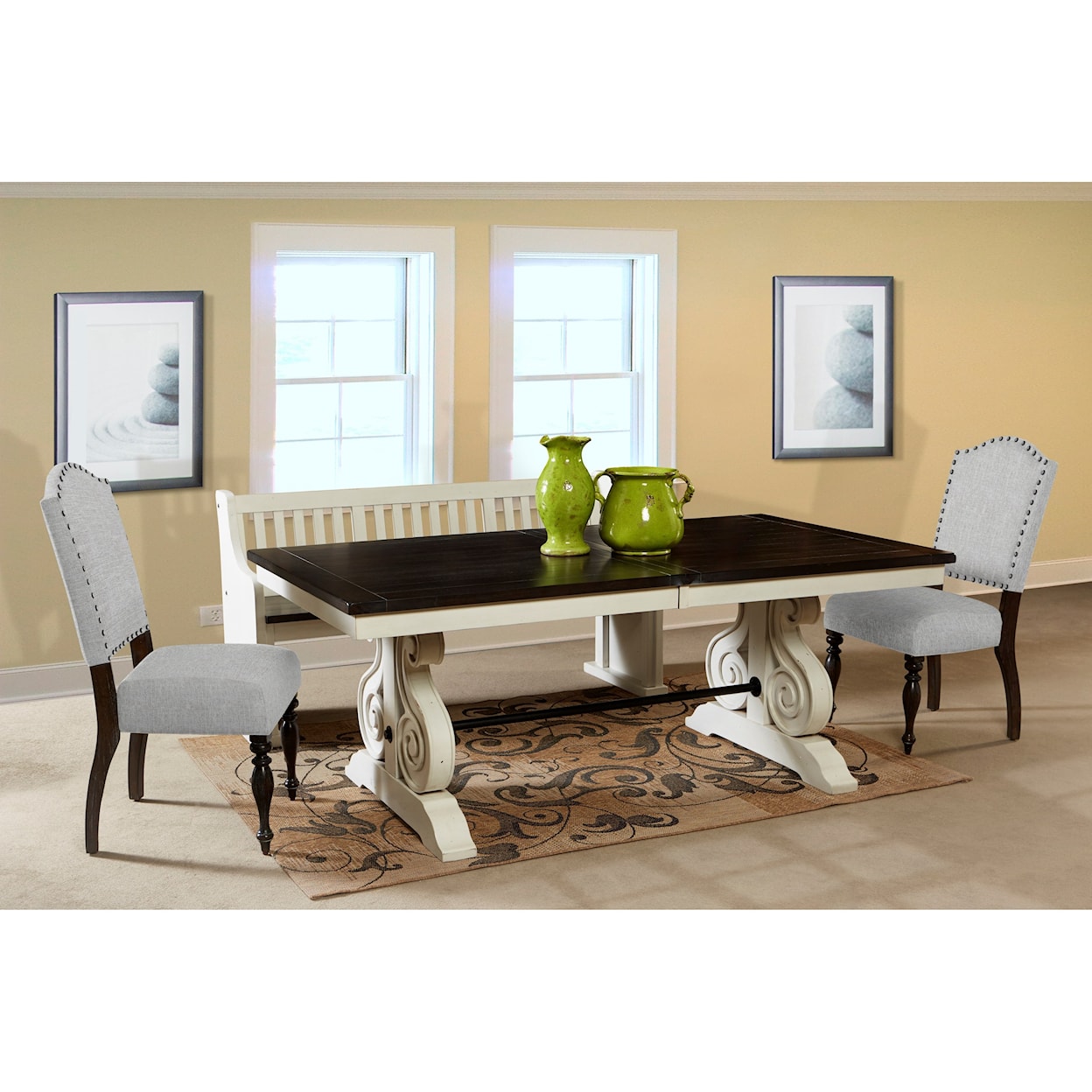 Sunny Designs Carriage House Trestle Table