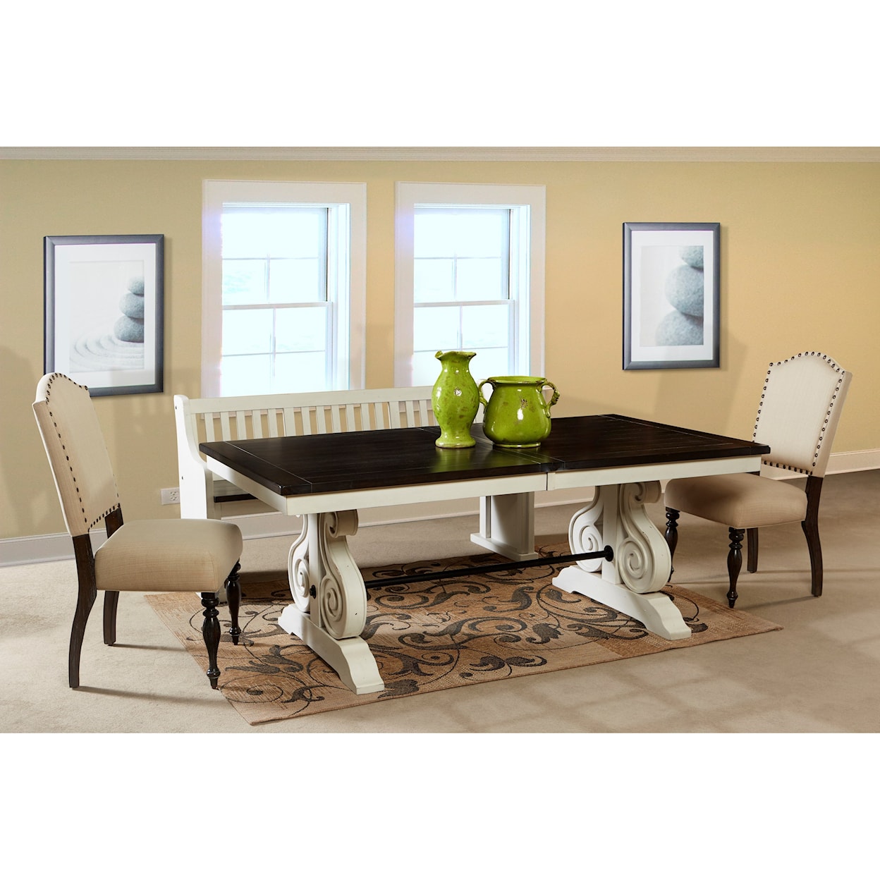 Sunny Designs Carriage House Trestle Table
