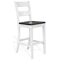 Two-Tone 30" Ladderback Barstool