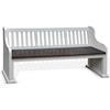 Sunny Designs Carriage House Bench w/ Back, Wood Seat