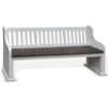 Sunny Designs Carriage House Bench w/ Back, Wood Seat