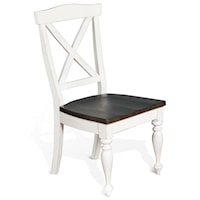 Cottage Two Tone X-Back Dining Chair