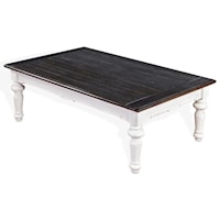 Cottage Coffee Table with Two-Tone Finish