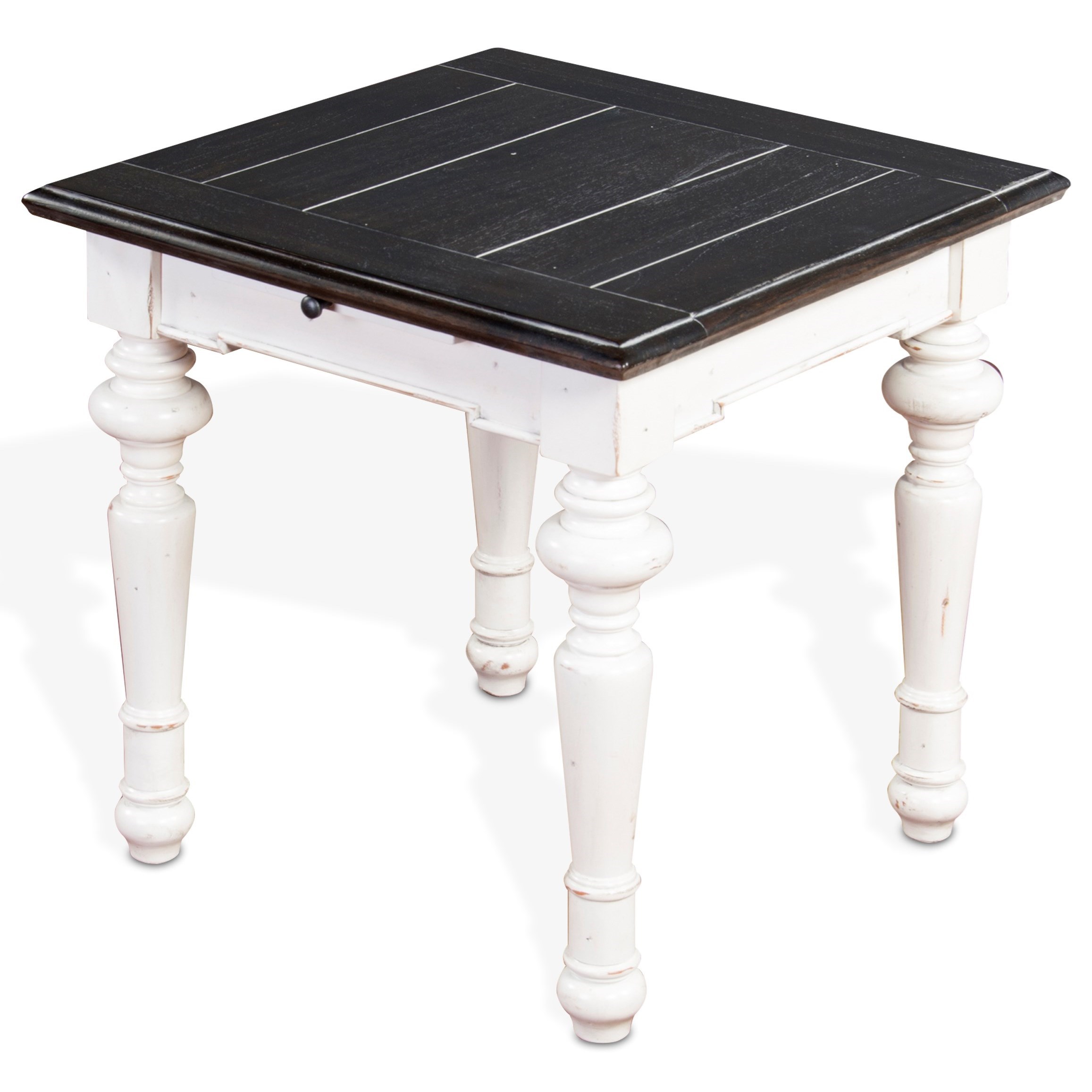 Sunny Designs Carriage House Cottage End Table with Two-Tone ...