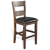 Ladderback Barstool with Cushion Seat