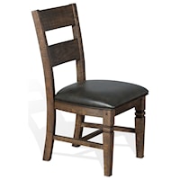 Solid Wood Ladderback Chair with Cushion Seat