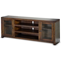 Rustic 72" TV Console with Wire Management