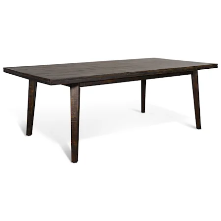 Rustic Rectangular Table with Solid Wood Legs