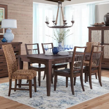 Dining Table Set with Six Chairs