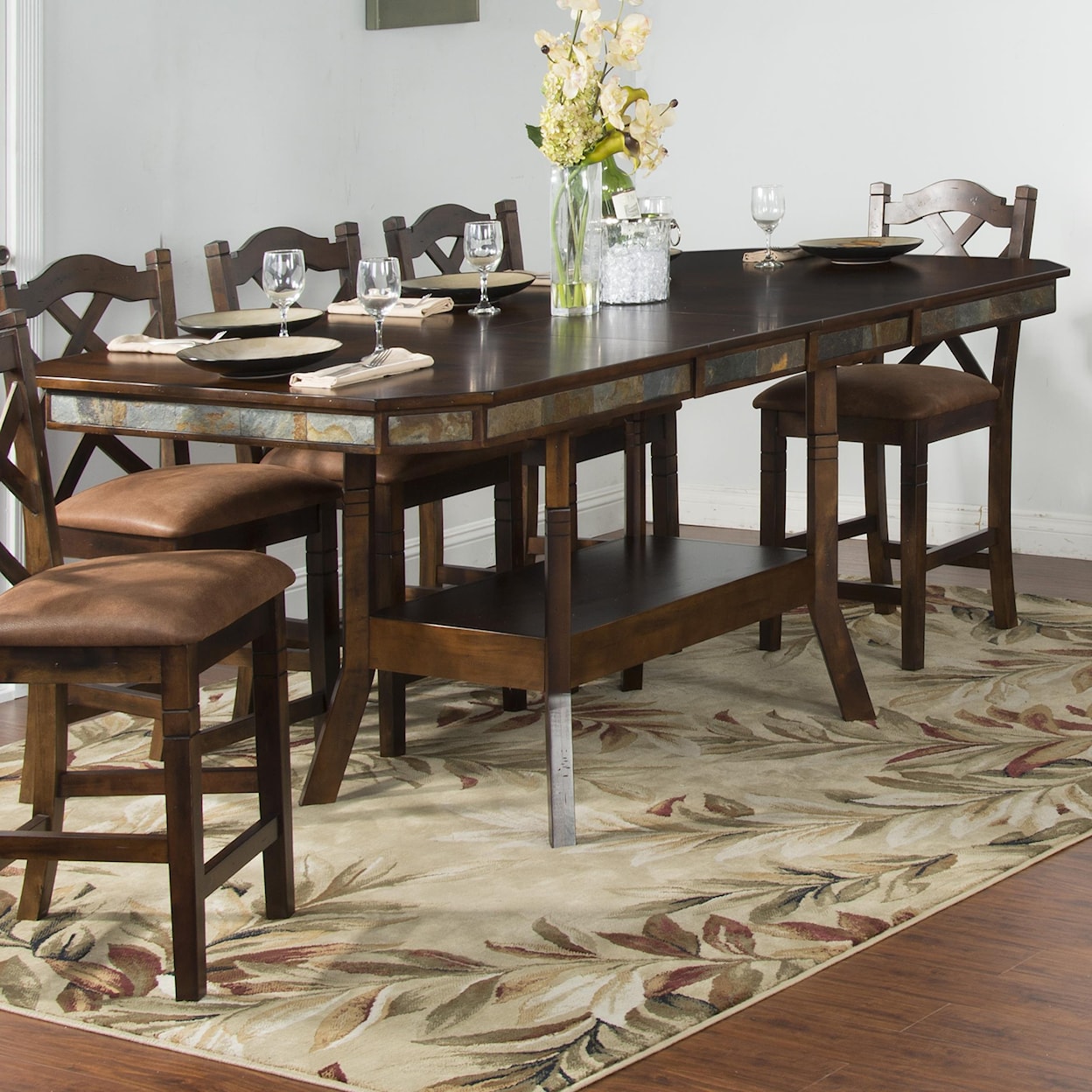 Sunny Designs Santa Fe 7-Piece Adjustable Height Table Set