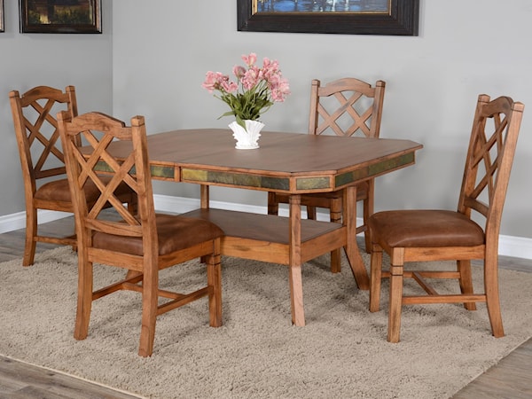 5-Piece Dual Height Dining Table Set