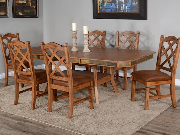 7-Piece Dual Height Dining Table Set