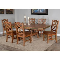 7-Piece Dual Height Dining Table Set w/ 2 Butterfly Leaves
