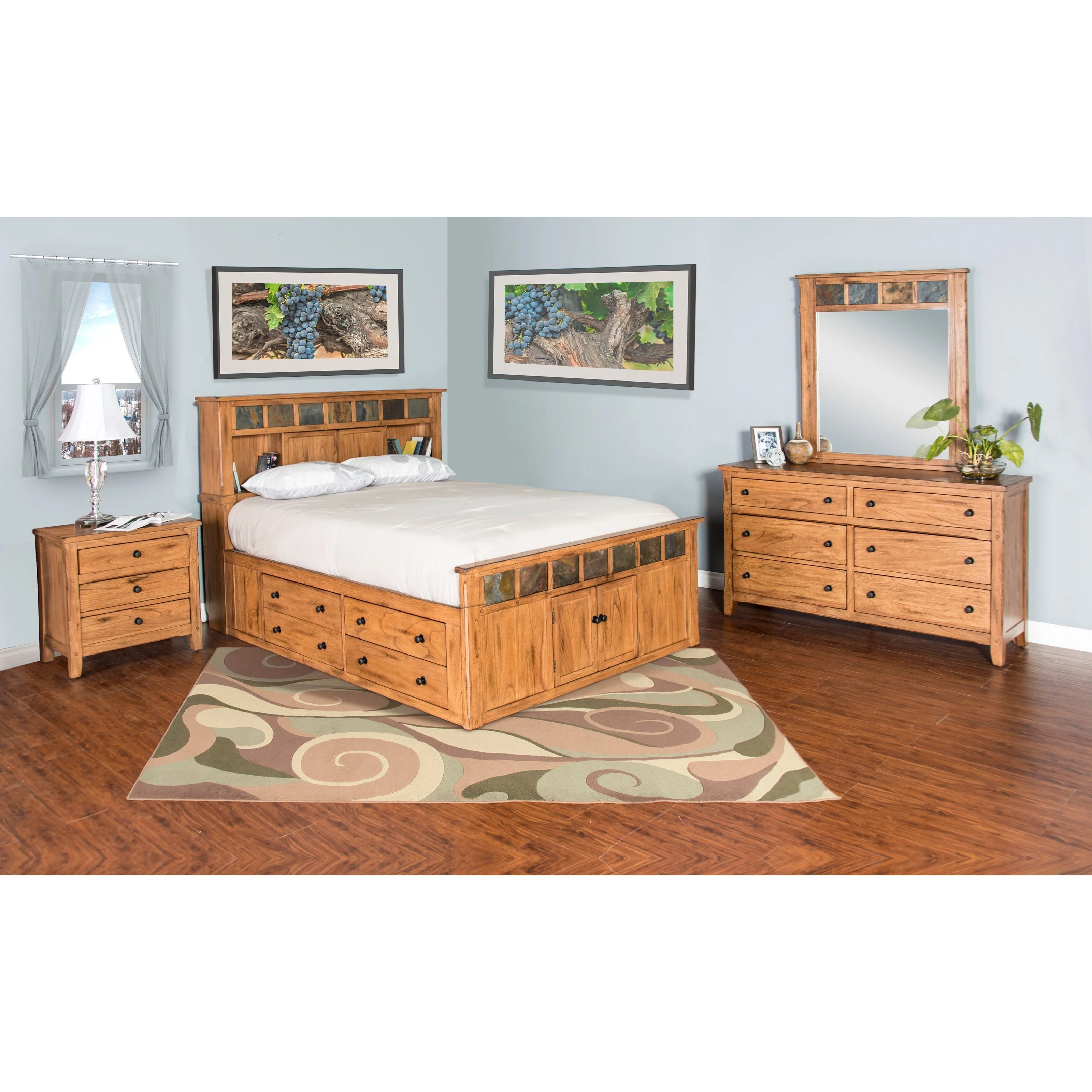 Sunny Designs Sedona 2334RO-N Nightstand with 3 Drawers | Conlin's ...