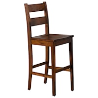 Rustic Ladderback Barstool