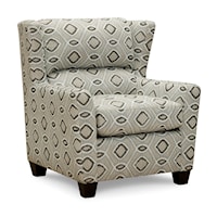 Accent Chair with Subtle Wing Back