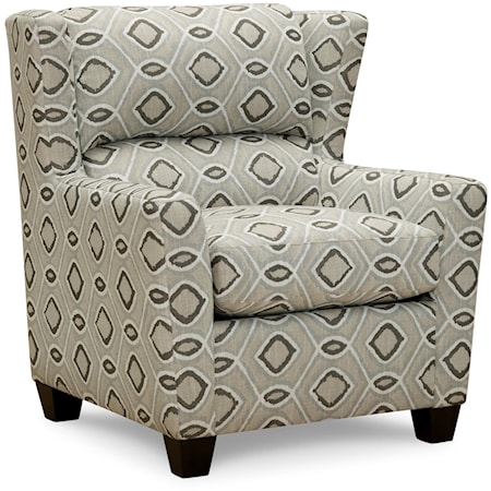 Accent Chair with Subtle Wing Back