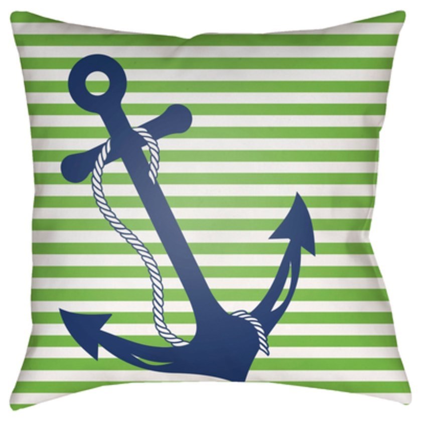 Anchor outdoor pillow top