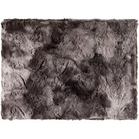 Black and Medium Gray Throw Blanket