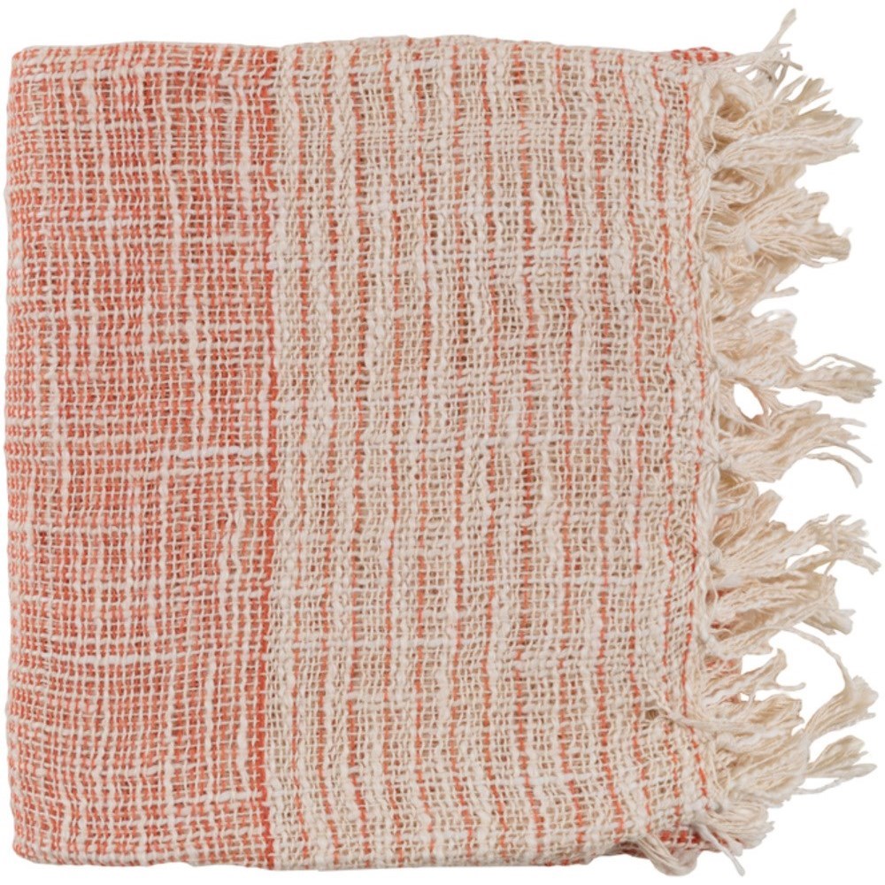 Orange and cream throw blanket best sale