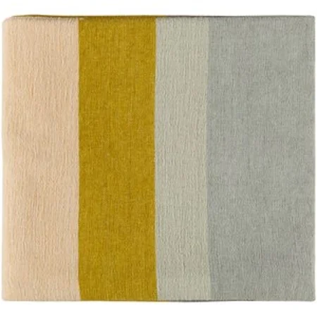 Mustard, Butter, Light Gray Throw Blanket, and