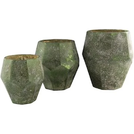 Dark Green Vase Set