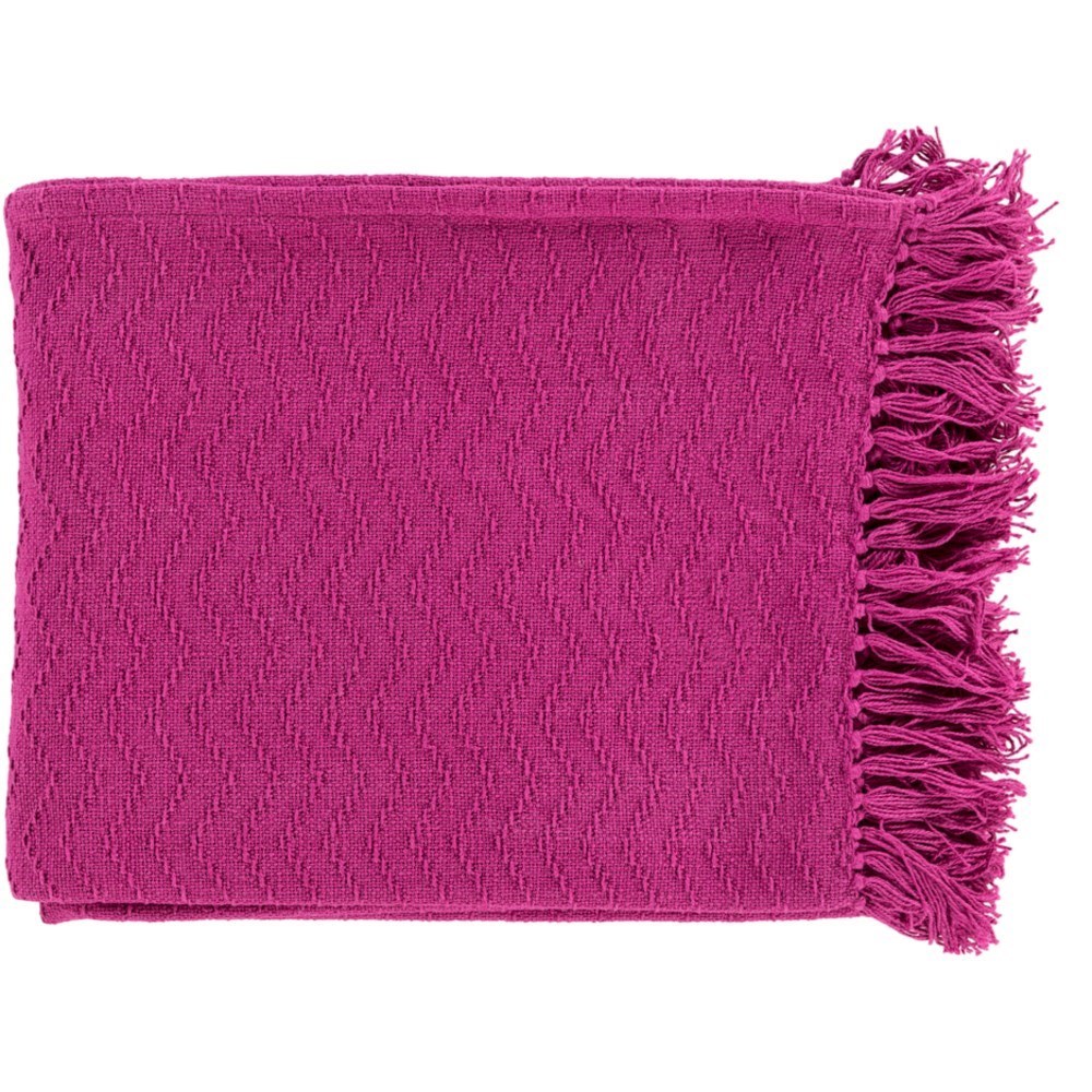 Fuschia pink throw blanket top