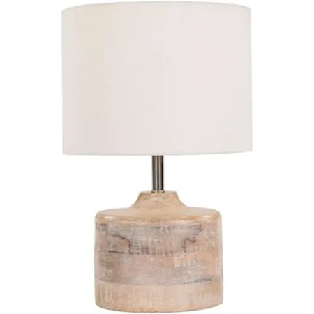 Natural Finish Contemporary Table Lamp