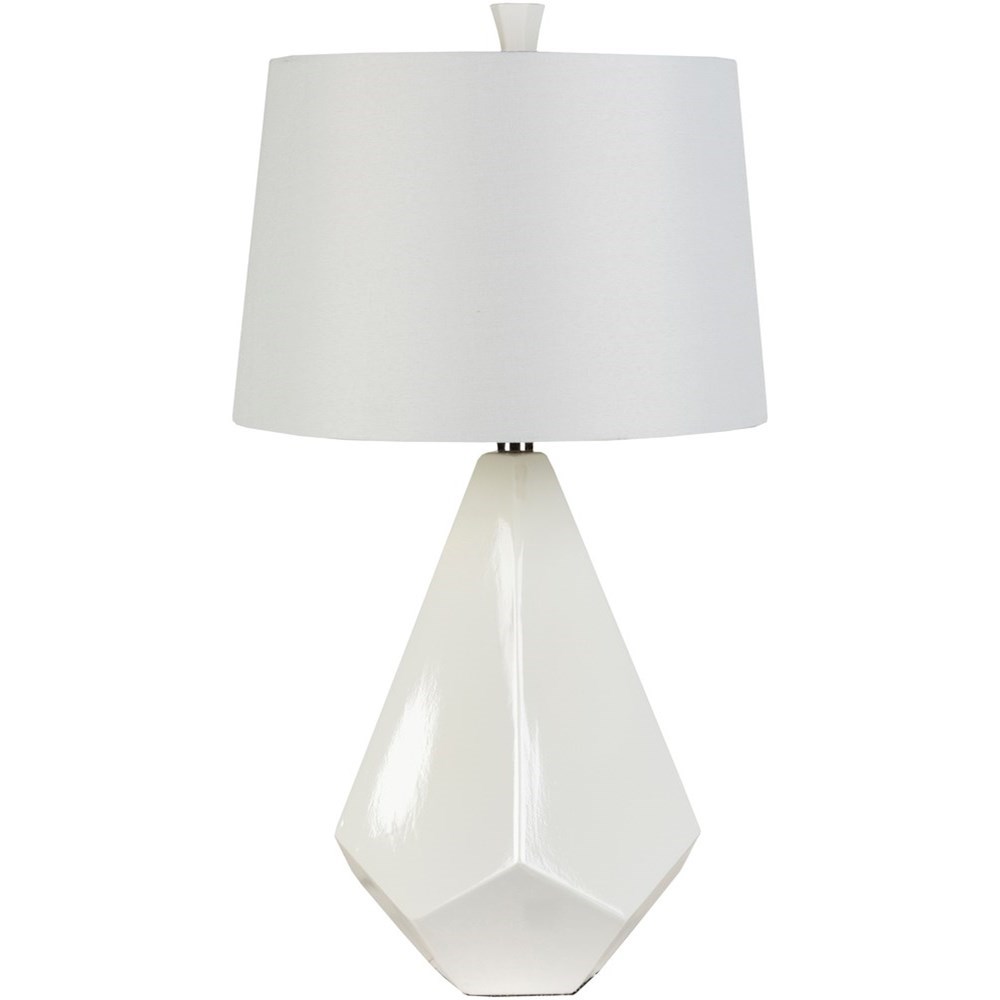 Surya Lamps LMP1016 White Contemporary Table Lamp Wayside Furniture