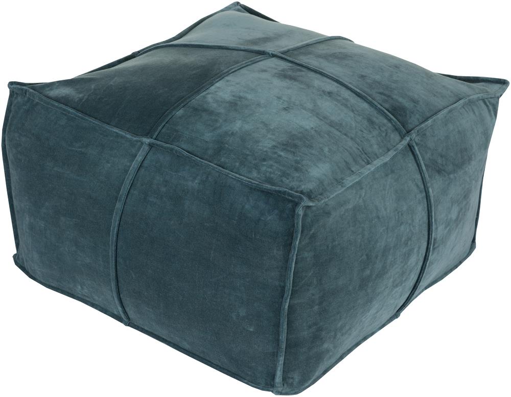 24" x 24" x 13" Cotton Velvet Pouf