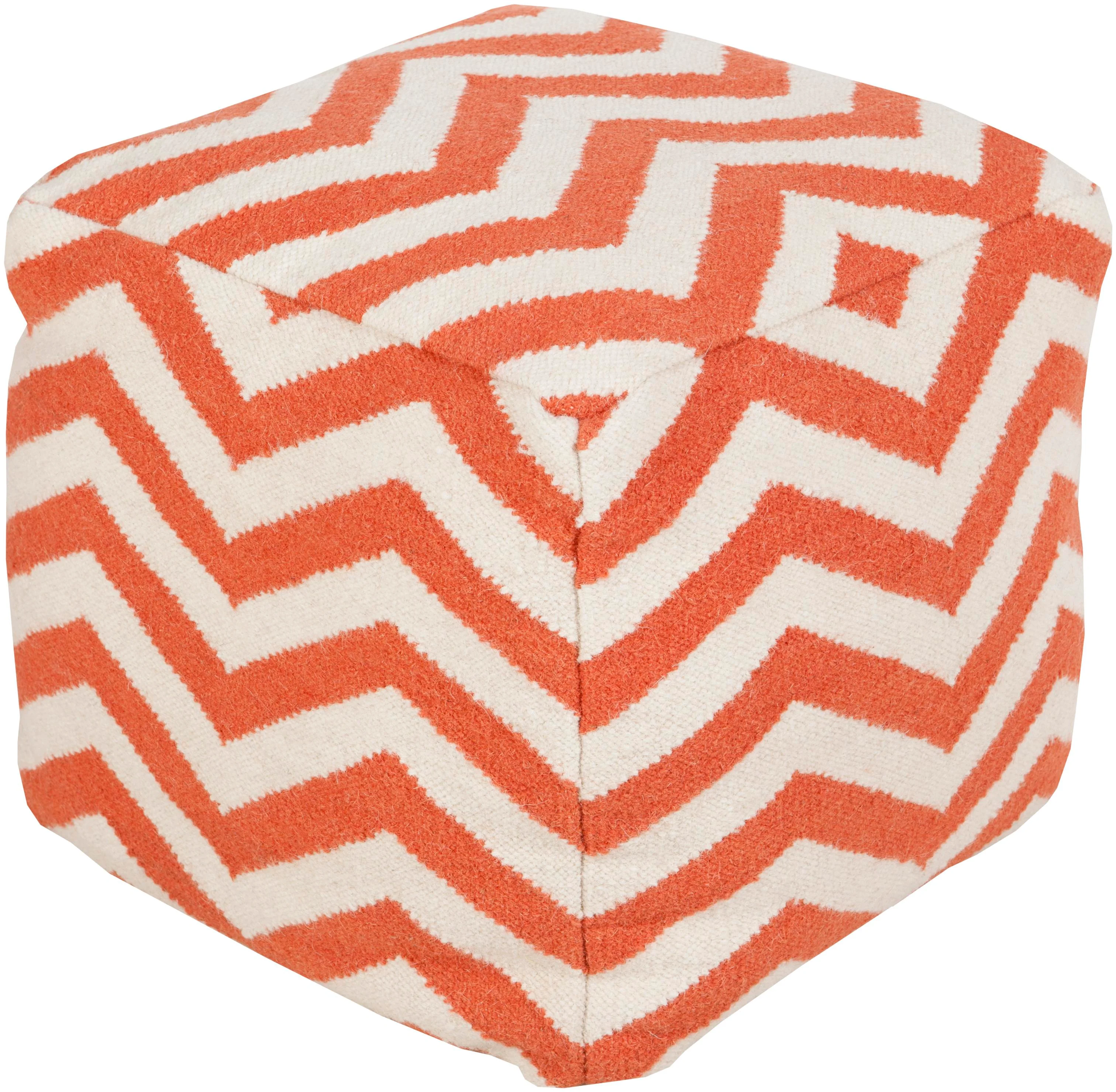 Surya Poufs POUF165181818 18" x 18" x 18" Pouf Bowen Town & Country