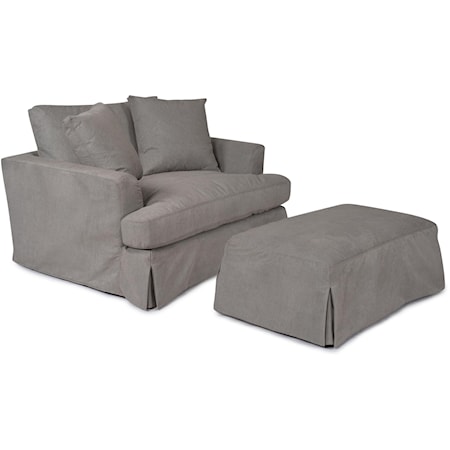 Chair and Ottoman Set