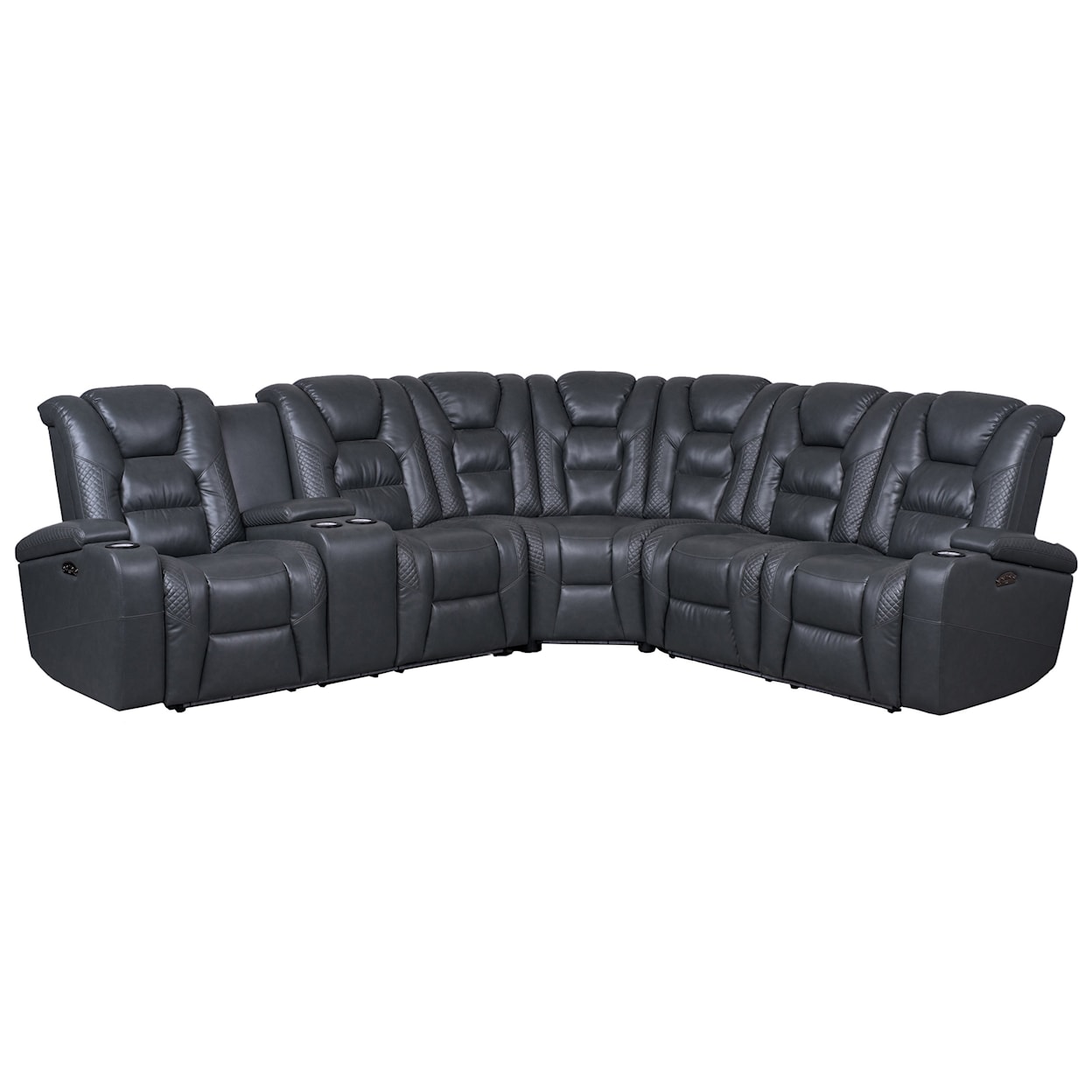 Synergy Home Furnishings 549 Power Reclining LED Sectional