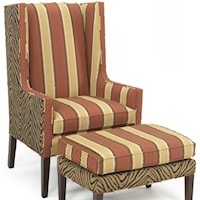 Upholstered Chair with Tapered Wood Legs