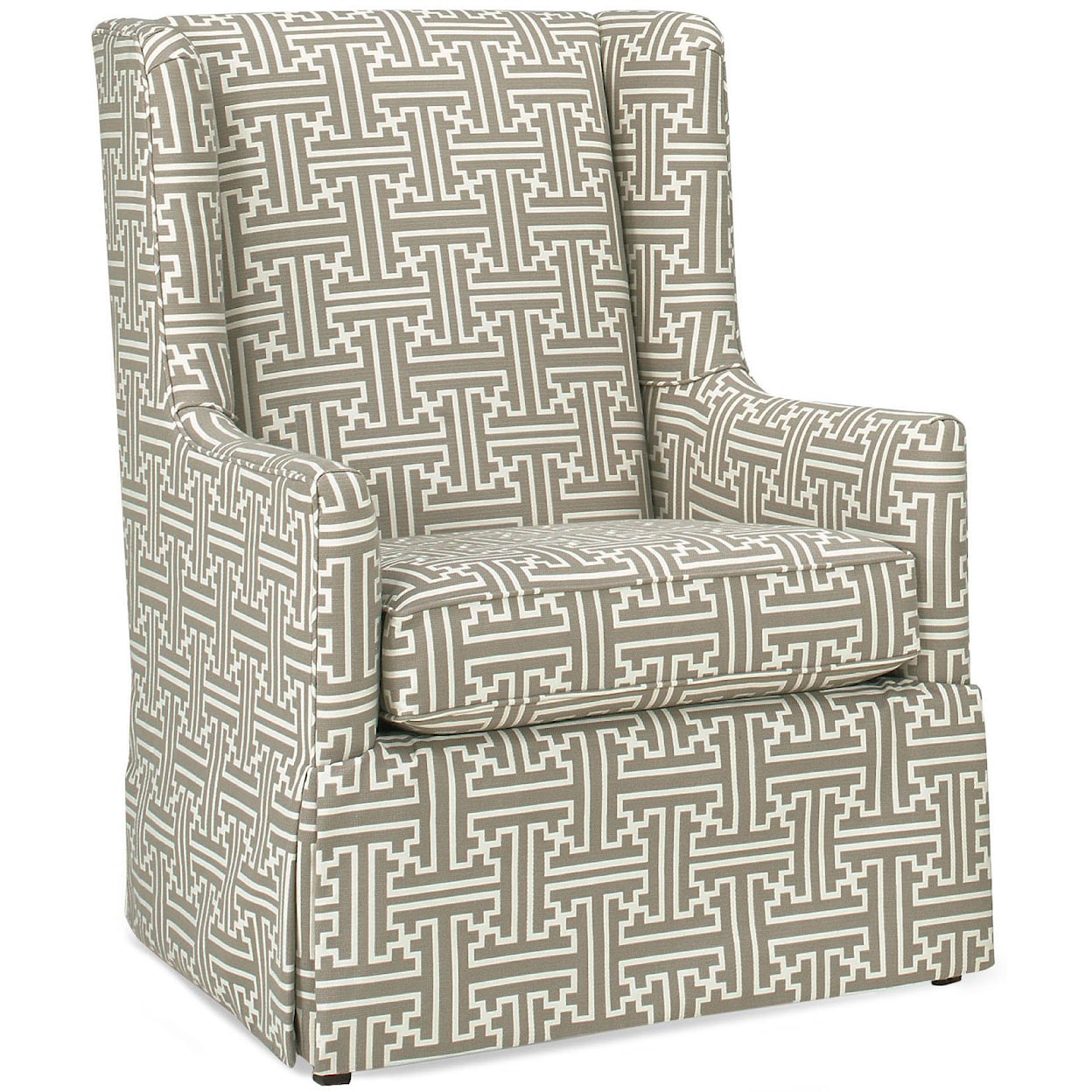 Temple Furniture Accent Chairs Transitional Wing Back Chair