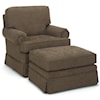Temple Furniture America Upholstered Chair & Ottoman