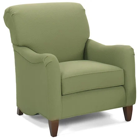 Traditional Upholstered Chair with English Roll Arms