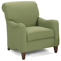 Traditional Upholstered Chair with English Roll Arms