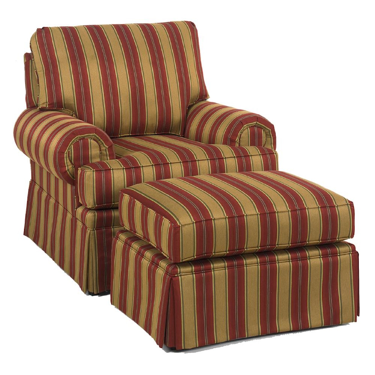 Temple Furniture Winston Upholstered Chair with Skirt