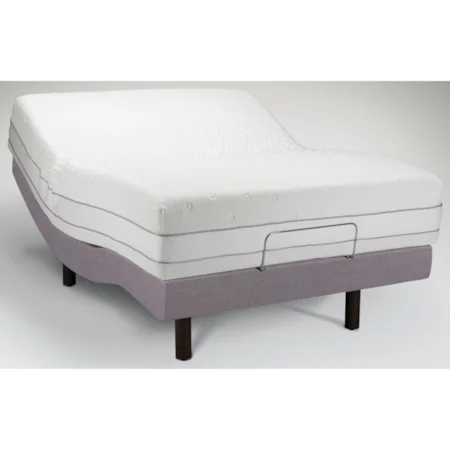 King Medium Firm to Soft Mattress and Tempur-Ergo Premier Adjustable Grey Base