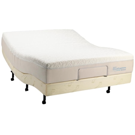 Queen TEMPUR-Cloud™ <i>Supreme Breeze</i> and Advanced Ergo System Base <i>by</i> Tempur-Pedic®