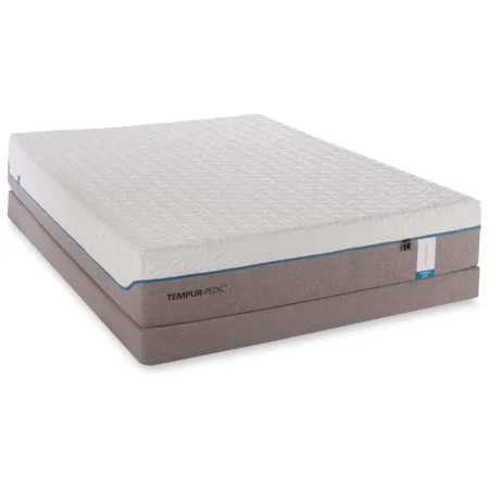 Twin Mattress and High Profile Grey Foundation