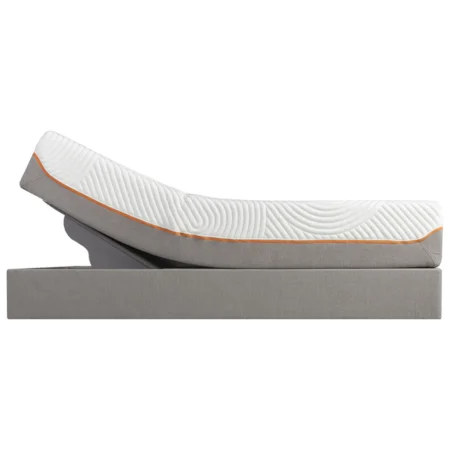 King Medium-Firm Mattress and Tempur-Up Grey Foundation