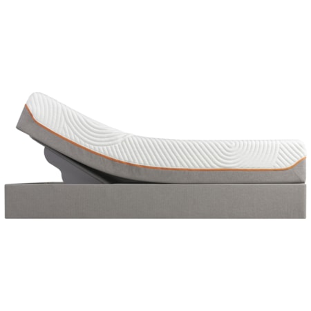 Twin Firm Mattress and Tempur-Up Adjustable Grey Foundation