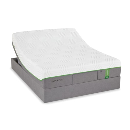 Queen Medium Soft Plush Mattress and TEMPUR-Up Adjustable Foundation