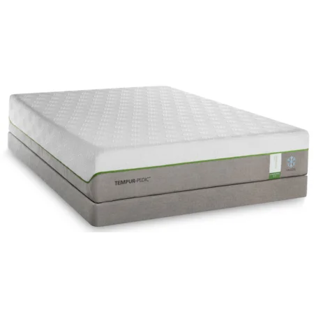 Full Medium Plush Mattress and TEMPUR-Flat High Profile Foundation