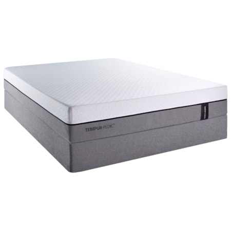 Queen 10" Soft TEMPUR Material Mattress and TEMPUR-Flat Low Profile Foundation