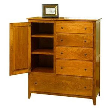 Casual Door Chest with 5 Drawers