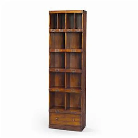 Lower Drawer Victorian Walnut Campaign Office Bookcase